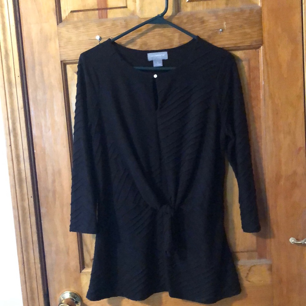 Liz Claiborne black 3/4 sleeve top size small